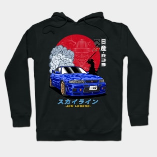 Nippon JDM Blue Nissan Skyline GT-R R33 Hoodie